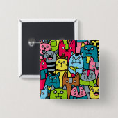 Katzen und Kätzchen Button (Vorne & Hinten)