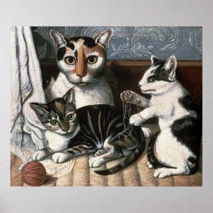 Katzen und Kätzchen, c.1872-1883 Poster
