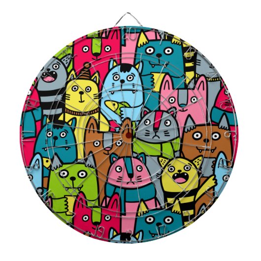 Katzen und Kätzchen Dartscheibe (vorne)