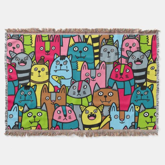 Katzen und Kätzchen Decke (Vorderseite)
