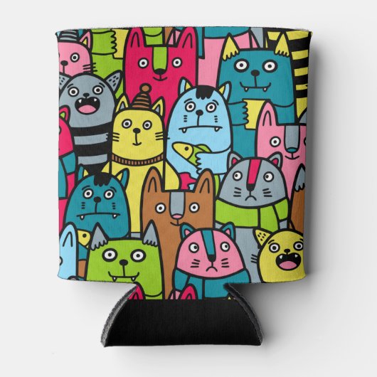 Katzen und Kätzchen Dosenkühler (Vorderseite)