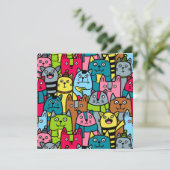 Katzen und Kätzchen Einladung (Stehend Vorderseite)