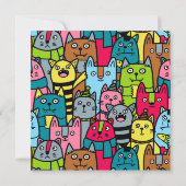 Katzen und Kätzchen Einladung (Rückseite)