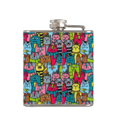 Katzen und Kätzchen Flachmann (Rückseite)