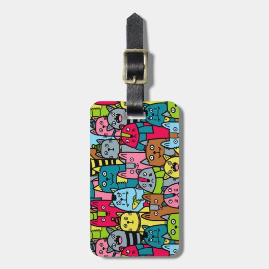 Katzen und Kätzchen Gepäckanhänger (Vorderseite vertikal)