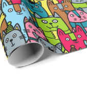 Katzen und Kätzchen Geschenkpapier (Rolleneckpunkt)