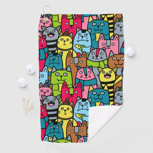 Katzen und Kätzchen Golfhandtuch (Insitu)