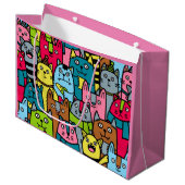 Katzen und Kätzchen Große Geschenktüte (Vorderseite Schrägansicht)