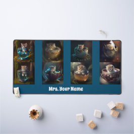 Katzen und Kätzchen in einem Teacup, Schreibtischunterlage