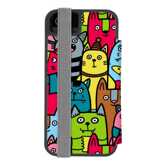 Katzen und Kätzchen Incipio iPhone Geldbeutel-Hülle (Folio Rückseite)