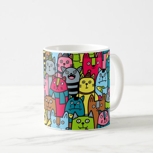 Katzen und Kätzchen Kaffeetasse (VorderseiteRechts)