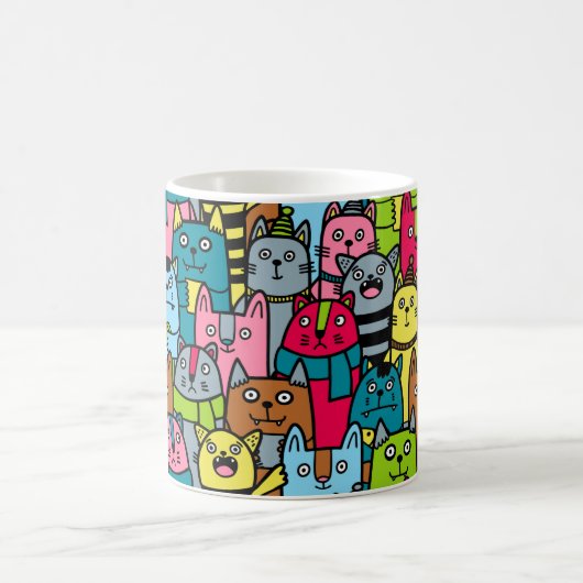 Katzen und Kätzchen Kaffeetasse (Mittel)