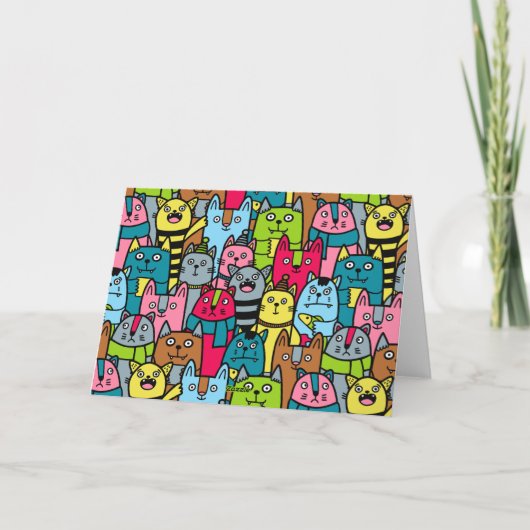 Katzen und Kätzchen Karte (Rückseite)
