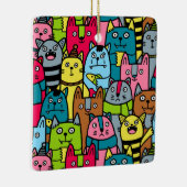 Katzen und Kätzchen Keramikornament (Rechts)