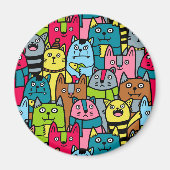 Katzen und Kätzchen Magnet (Vorne)