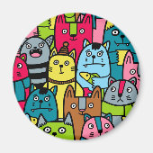 Katzen und Kätzchen Magnet (Vorne)