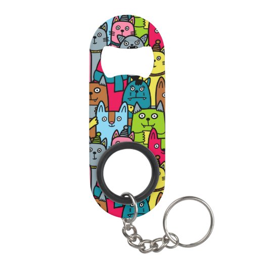 Katzen und Kätzchen Mini Flaschenöffner (Rückseite)