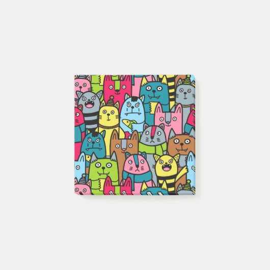 Katzen und Kätzchen Post-it Klebezettel (Vorderseite)