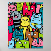 Katzen und Kätzchen Poster (Vorne)