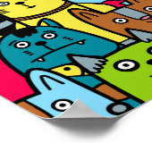 Katzen und Kätzchen Poster (Ecke)