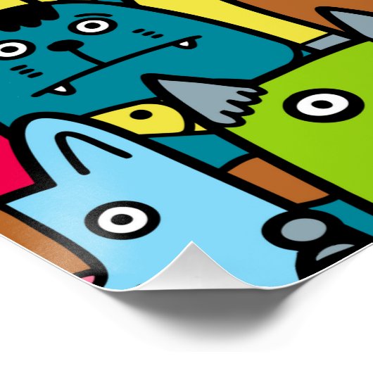 Katzen und Kätzchen Poster (Ecke)