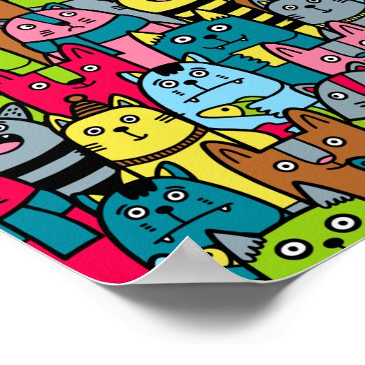 Katzen und Kätzchen Poster (Ecke)