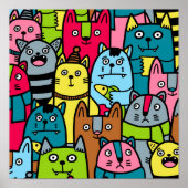 Katzen und Kätzchen Poster (Vorne)