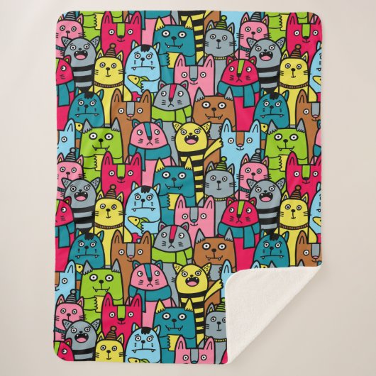 Katzen und Kätzchen Sherpadecke (Vorderseite)
