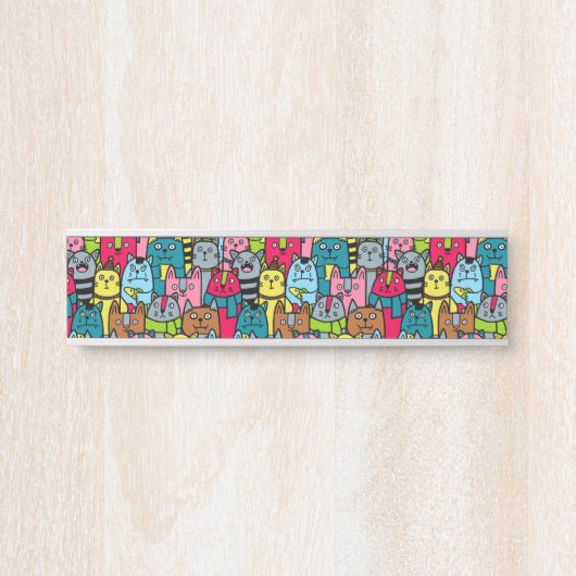 Katzen und Kätzchen Türschild (Vorderseite )