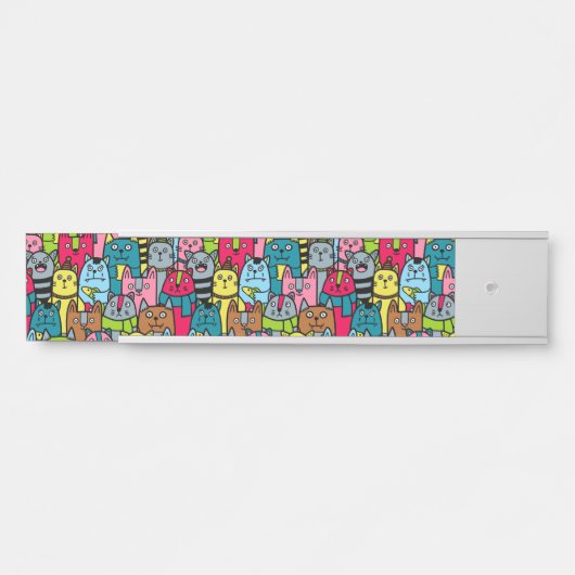 Katzen und Kätzchen Türschild (Vorderseite )