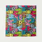 Katzen und Kätzchen Wandteppich (Vorderseite (Horizontal))