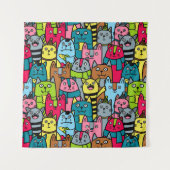 Katzen und Kätzchen Wandteppich (Vorderseite)