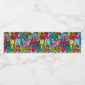 Katzen und Kätzchen Wasserflaschenetikett (Einzelnes Label)