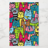 Katzen und Kätzchen Weinetikett (Einzelnes Label)
