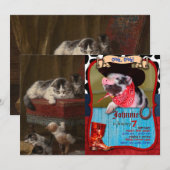 Katzen und Kätzchenmalereien Einladung (Vorne/Hinten)