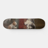 Katzen und Kätzchenmalereien Skateboard (Horizontal)