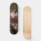 Katzen und Kätzchenmalereien Skateboard (Vorderseite)