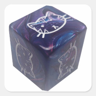 KATZEN UND KATZEN 1c6 Quadratischer Aufkleber