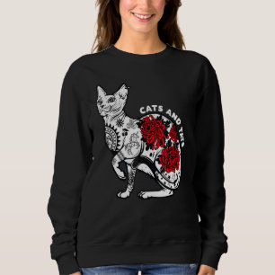 Katzen und Katzen Tattoos T-Shirt Kitten Tattoos Sweatshirt