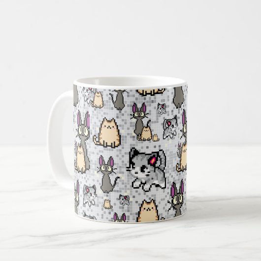 Katzen und Kitten 2 Kaffeetasse (Vorderseite Links)