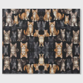 Katzen und Kitten Geschenkpapier (Flach)