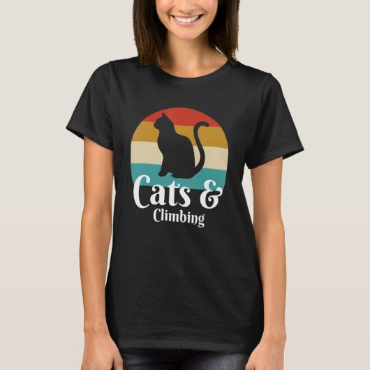 Katzen und Klettern T-Shirt (Vorderseite)