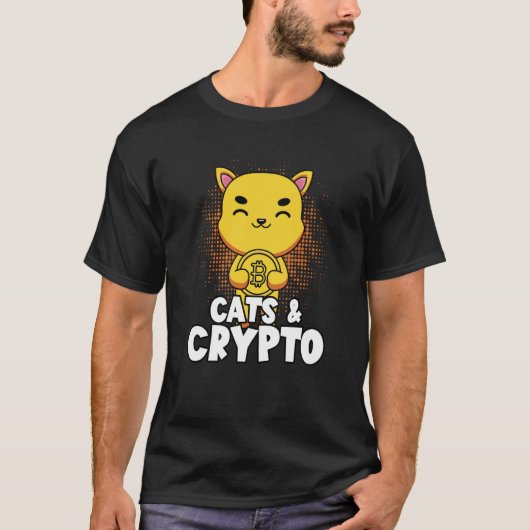 Katzen und Kryptowährungs-Blockchain Händler F T-Shirt (Vorderseite)