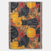 Katzen und Kürbis 2 Decke (Vorderseite Vertikal)