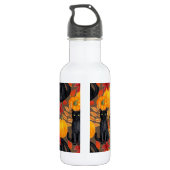 Katzen und Kürbis 2 Edelstahlflasche (Rückseite)