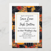 Katzen und Kürbis 2 Einladung (Vorne/Hinten)