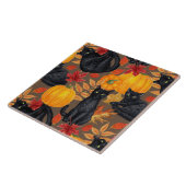 Katzen und Kürbis 2 Fliese (Seite)