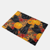 Katzen und Kürbis 2 Fußmatte (Schrägansicht)