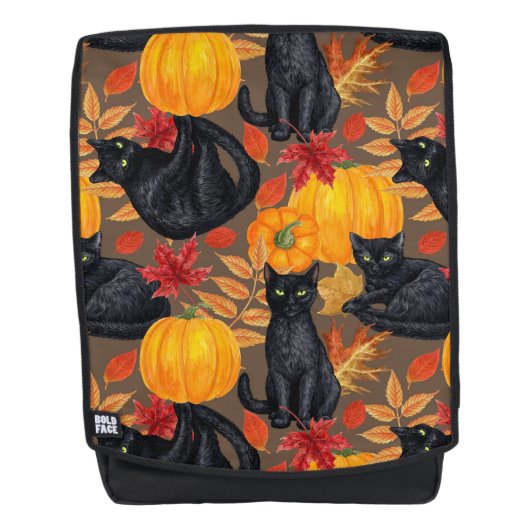 Katzen und Kürbis 2 Rucksack (Vorderseite)