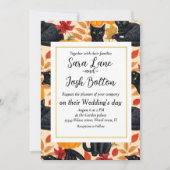 Katzen und Kürbis Einladung (Vorderseite)